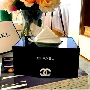 Chanel jewelry & tissue holder